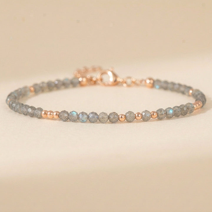 Rose gold filled labradorite bracelet — handmade UK