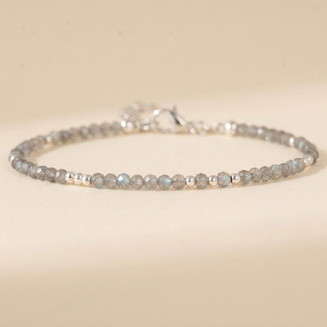 Sterling silver labradorite bracelet — handmade UK