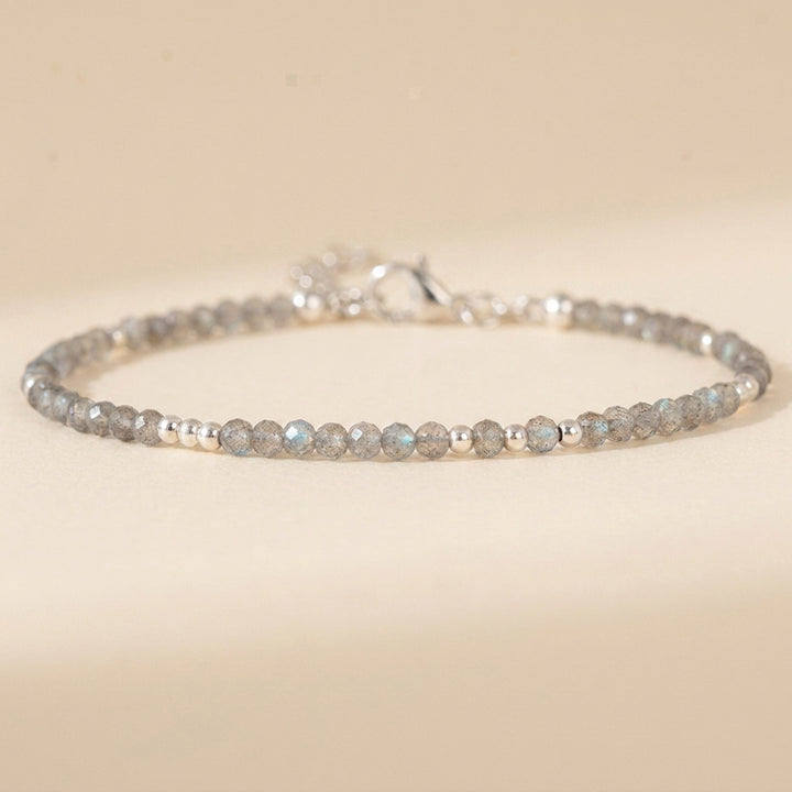 Sterling silver labradorite bracelet — handmade UK