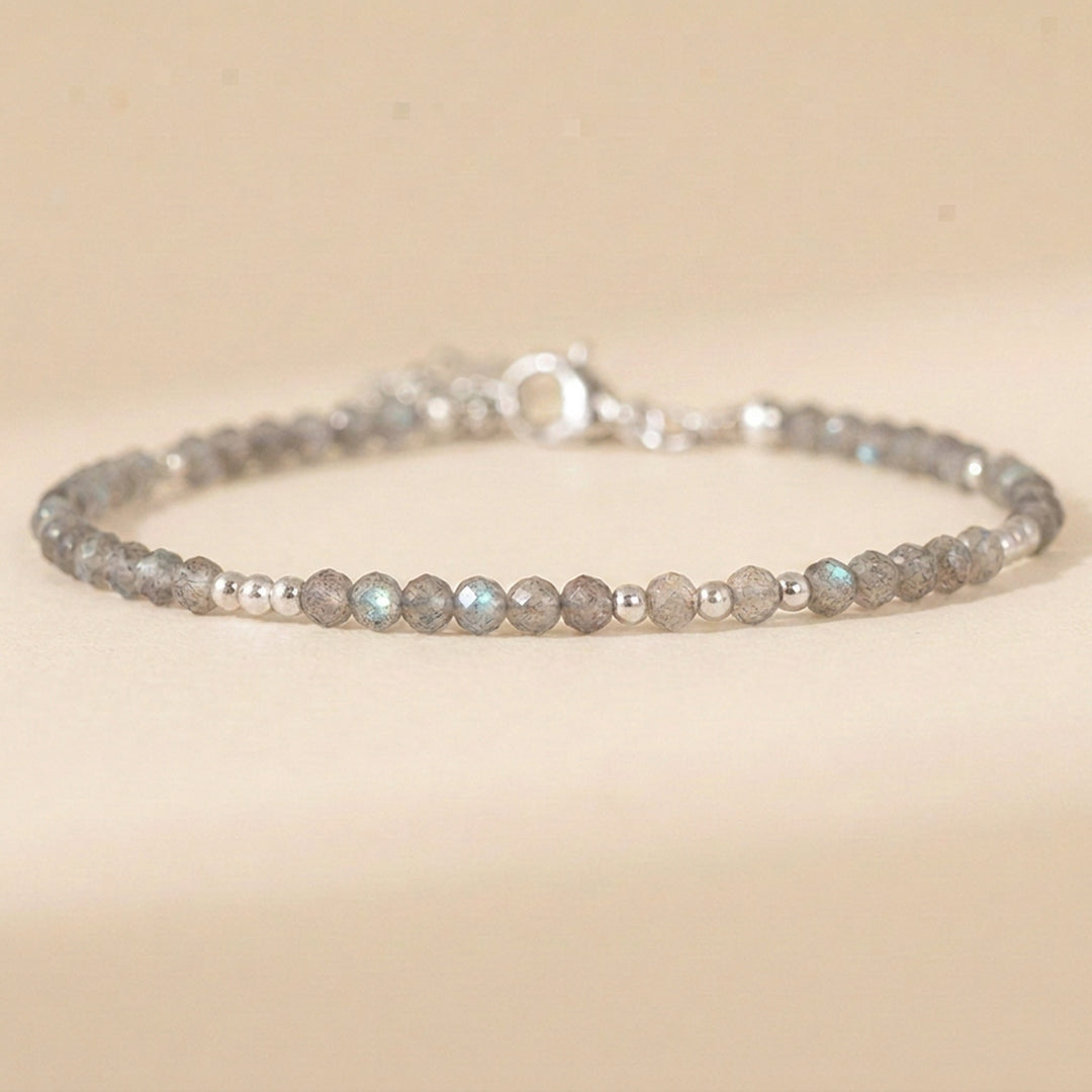 Sterling silver labradorite bracelet — handmade UK