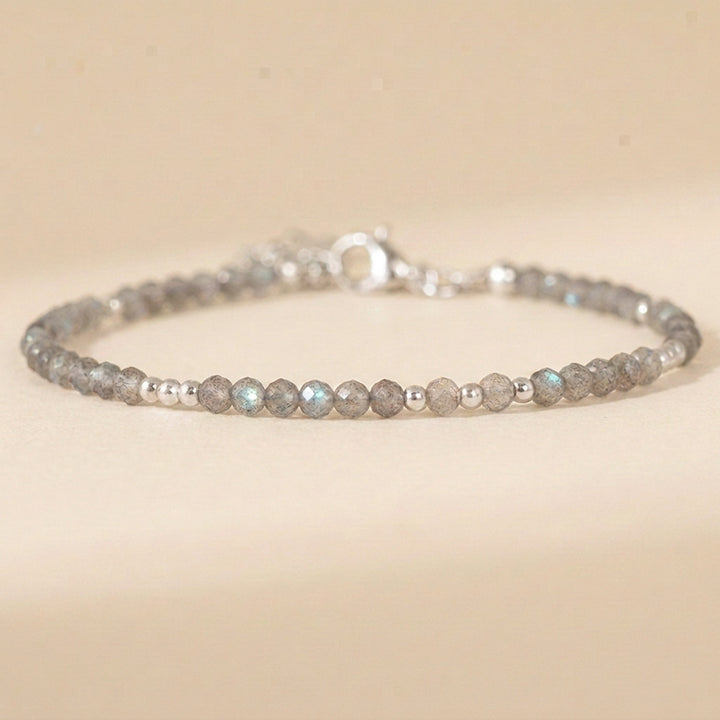 Sterling silver labradorite bracelet — handmade UK