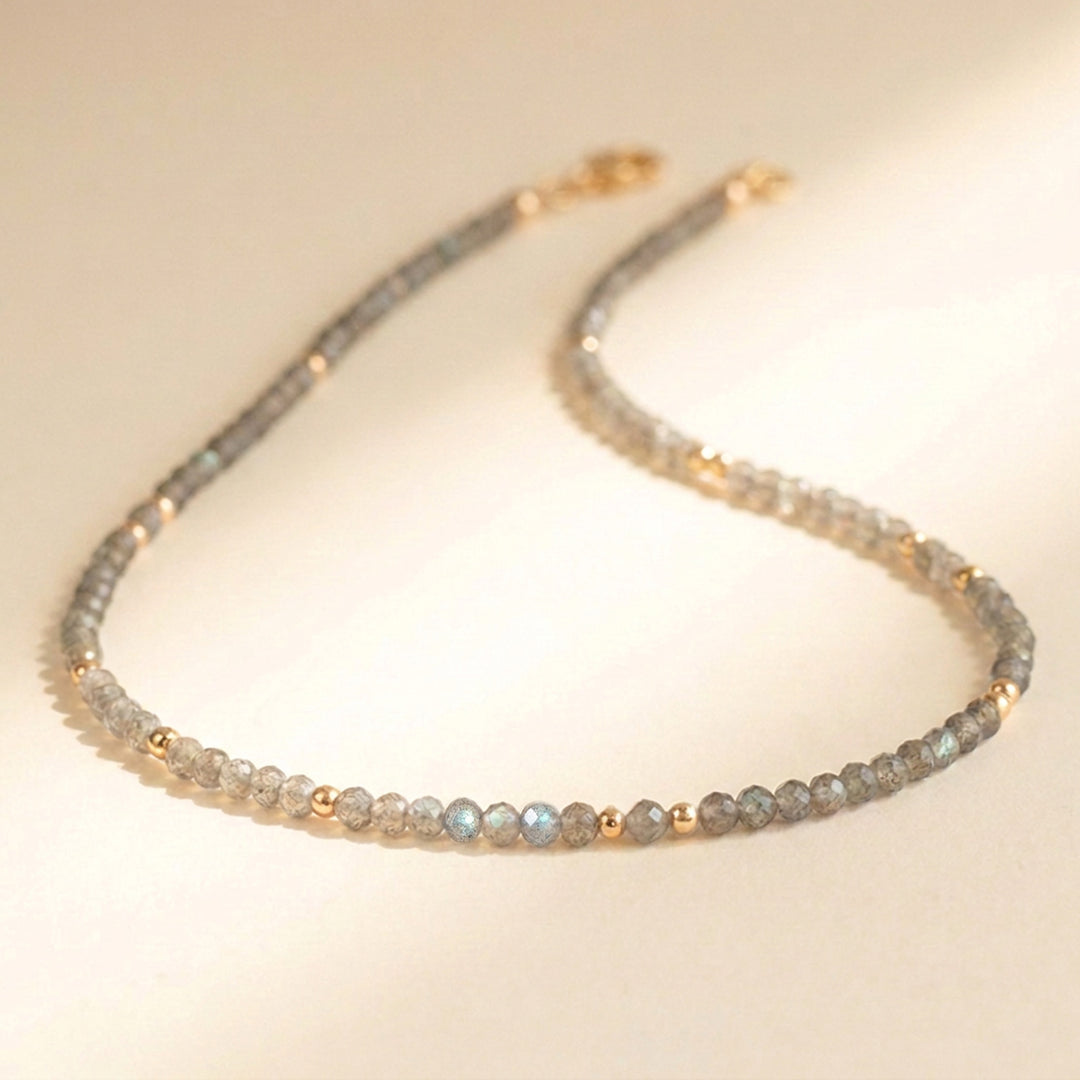 14K gold filled labradorite necklace — handmade UK