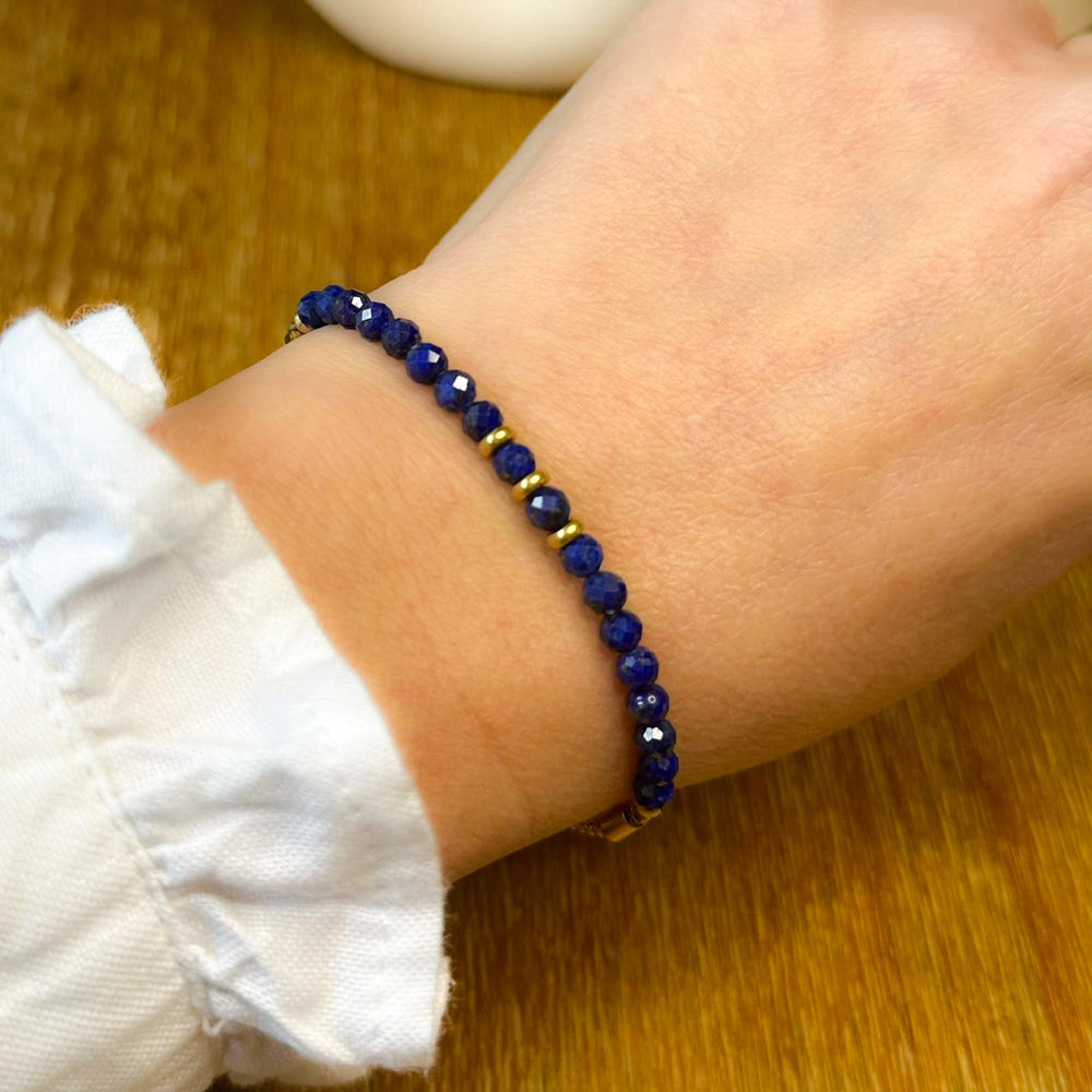 Lapiz Lazuli Bracelet Gold