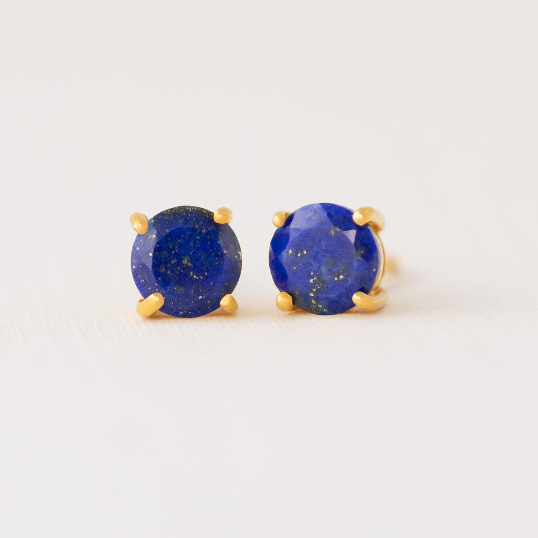 Lapis Lazuli Earrings Gold