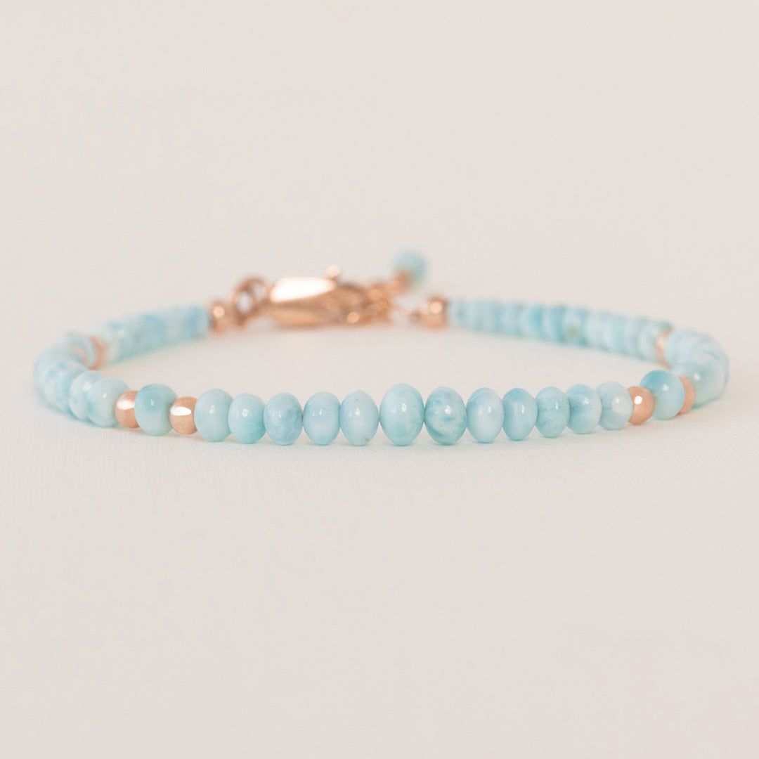 larimar bracelet rose gold