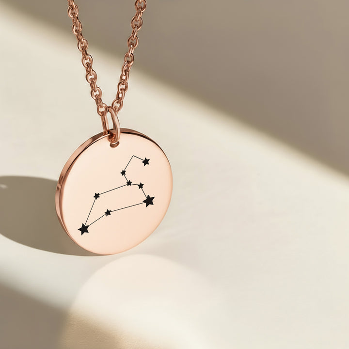 Leo Star Constellation Necklace in Rose Gold