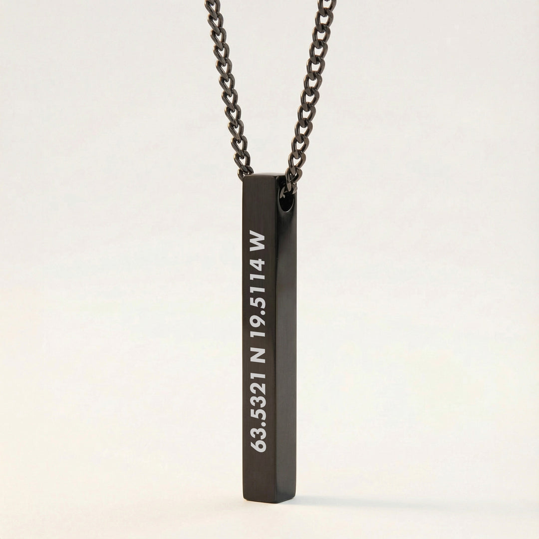 necklace with coordinates