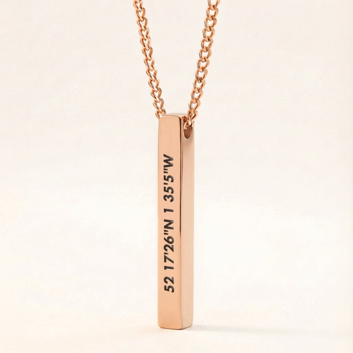 gps coordinates necklace