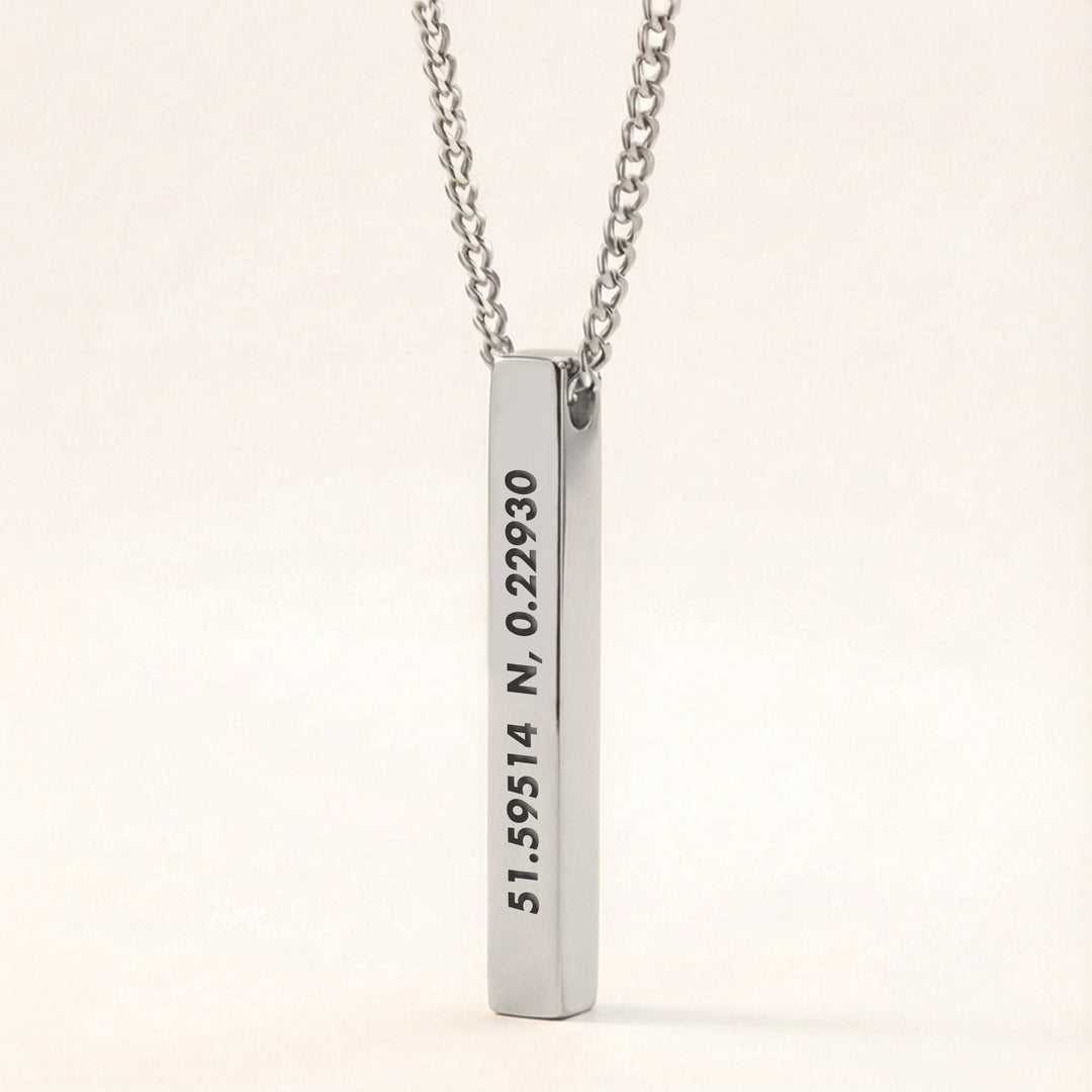 silver coordinates necklace