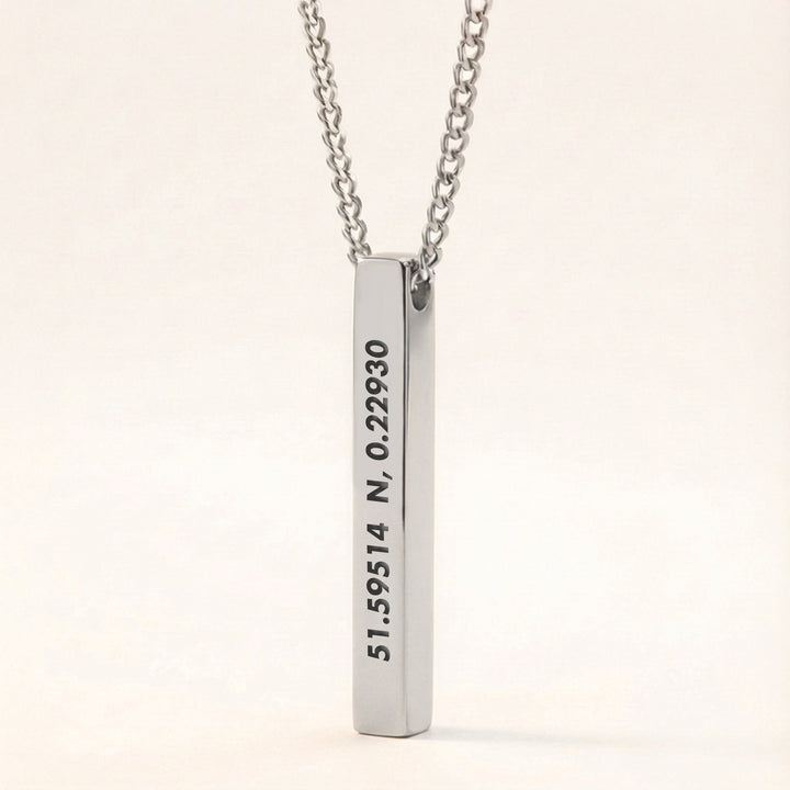 silver coordinates necklace