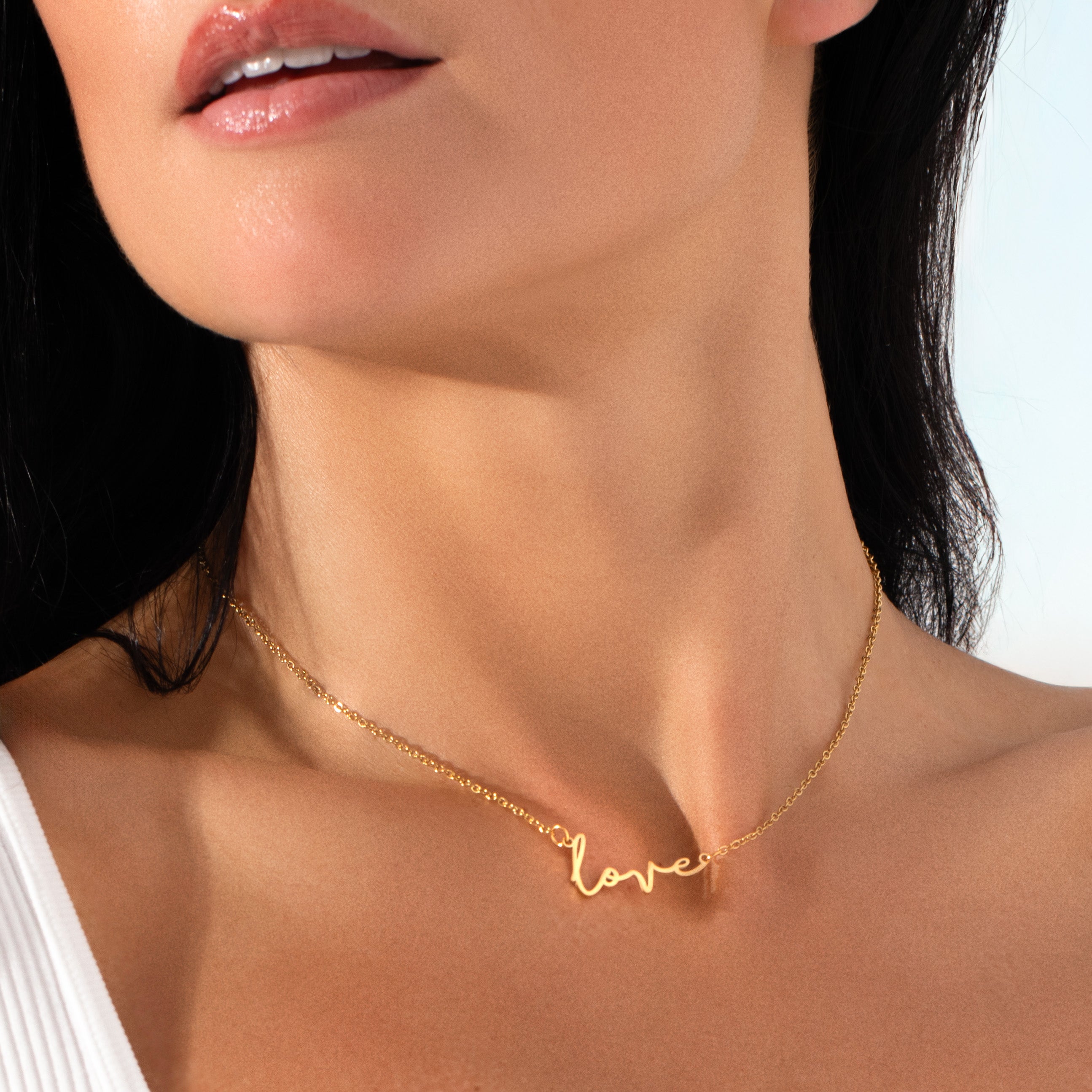 Love Script Necklace | Valentine's Day Gift – Abiza