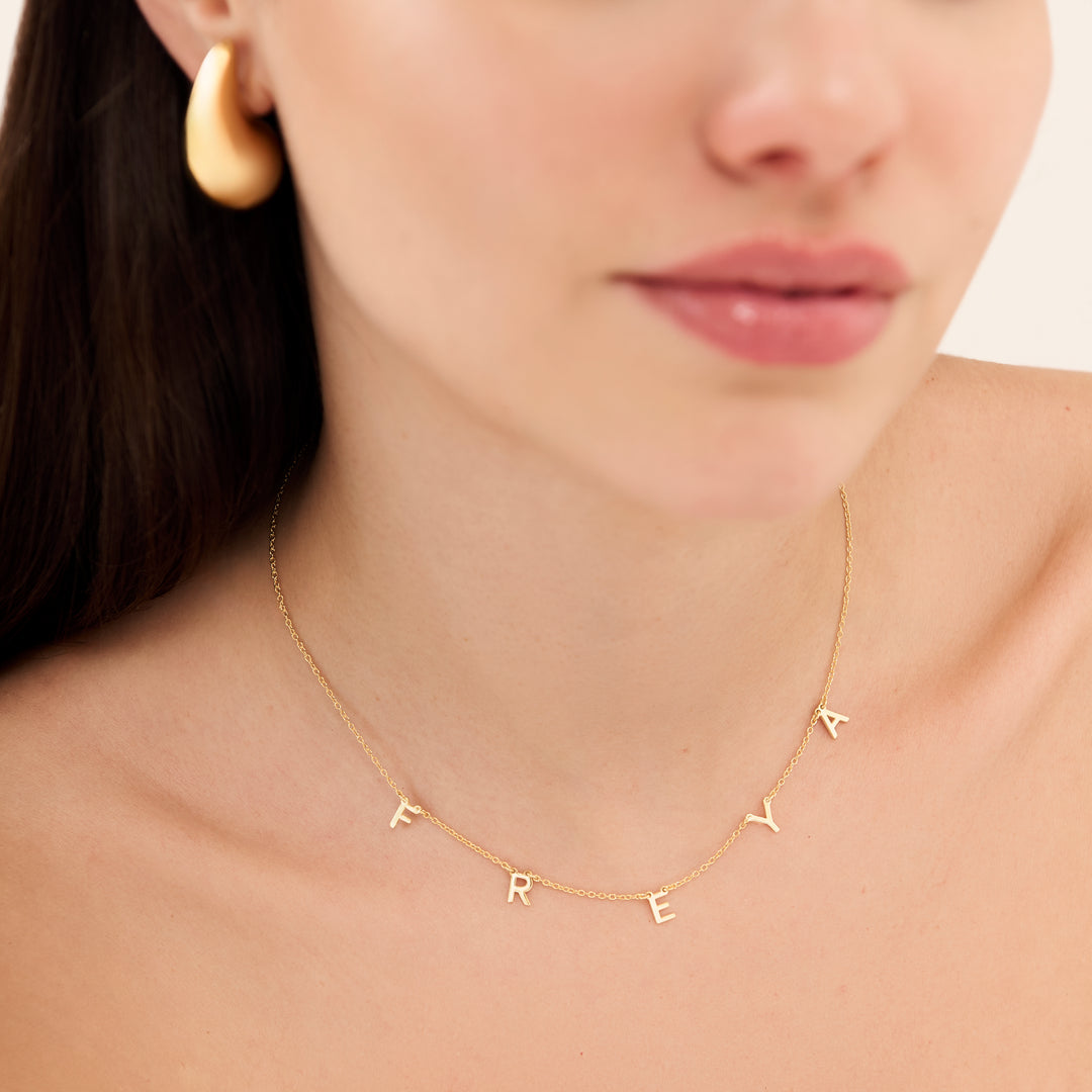 Letter Name Necklace – Abiza - Main Image