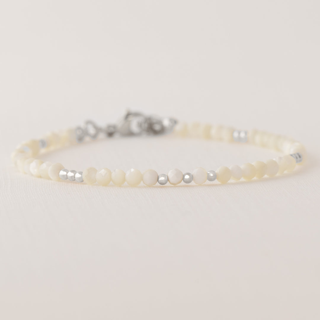 Mother of Pearl Bracelet Silver