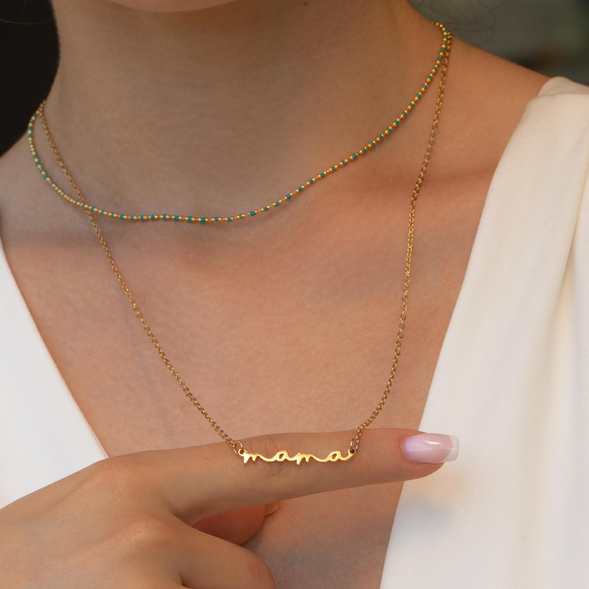 Mama Necklace First Mothers Day Gift Abiza