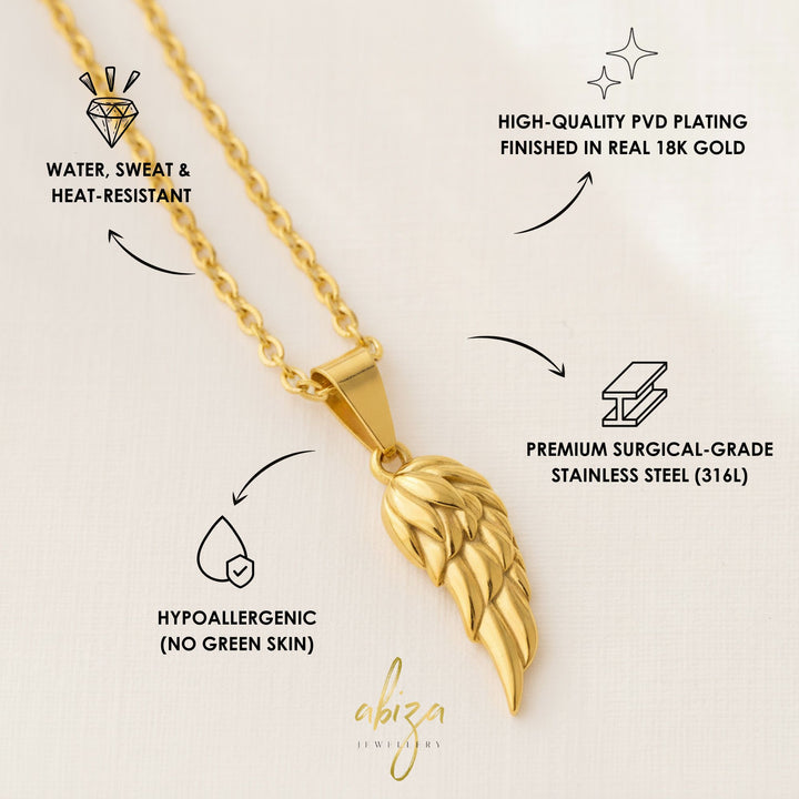Gold Angel Wing Necklace