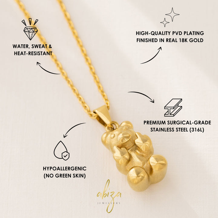 Gold Gummy Bear Necklace