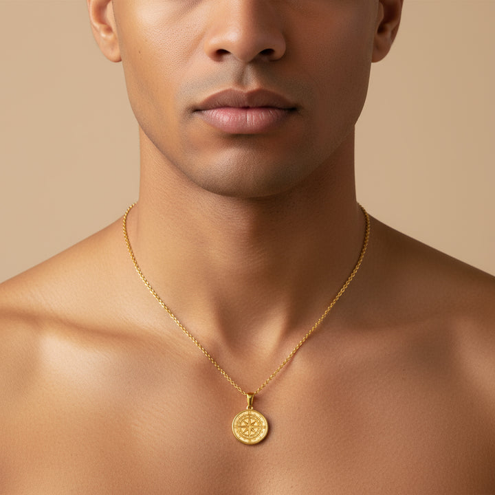Compass Necklace for Men