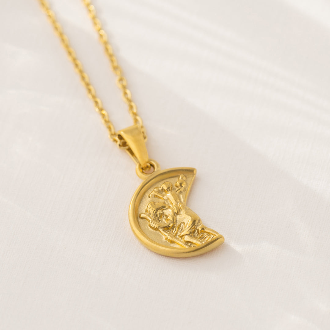 Gold Saint Cristopher Necklace