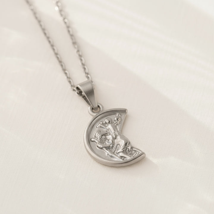 Silver Saint Cristopher Necklace