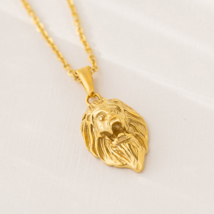 Lion Head Necklace for Men