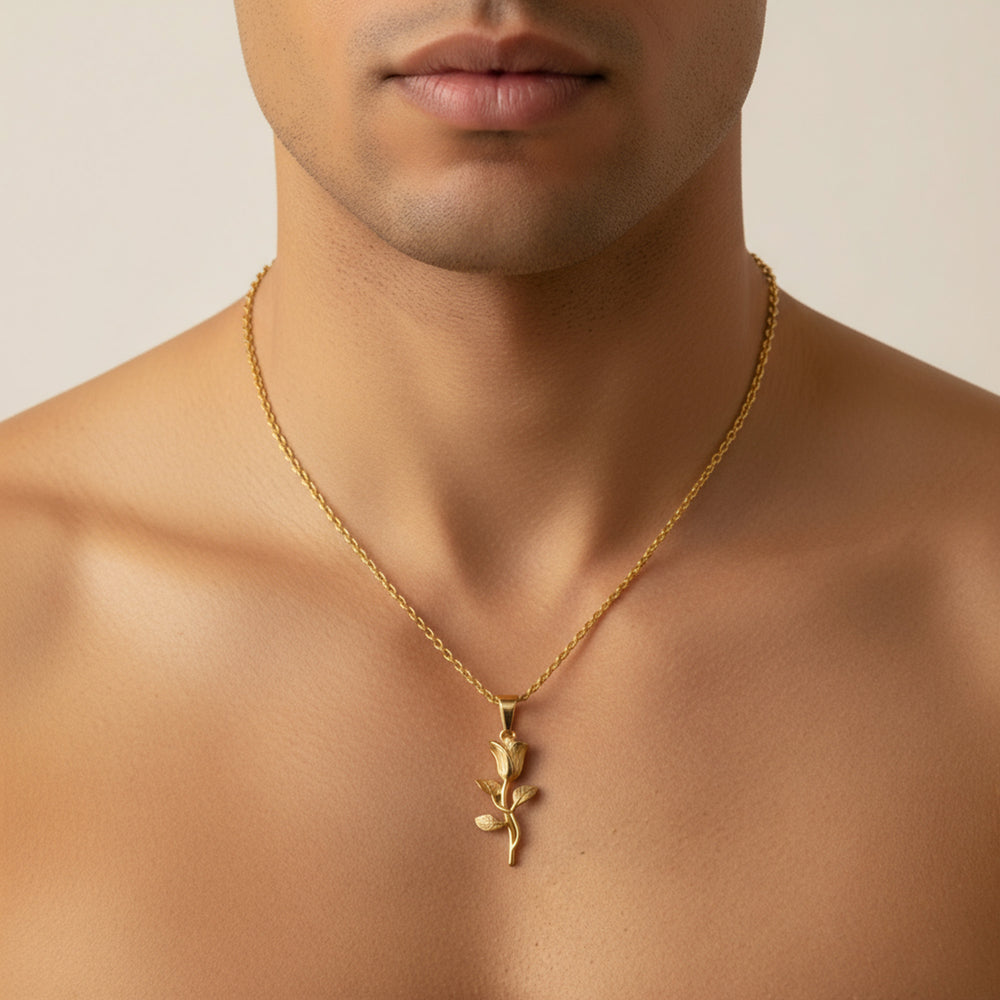Mens Gold Pendants Necklace