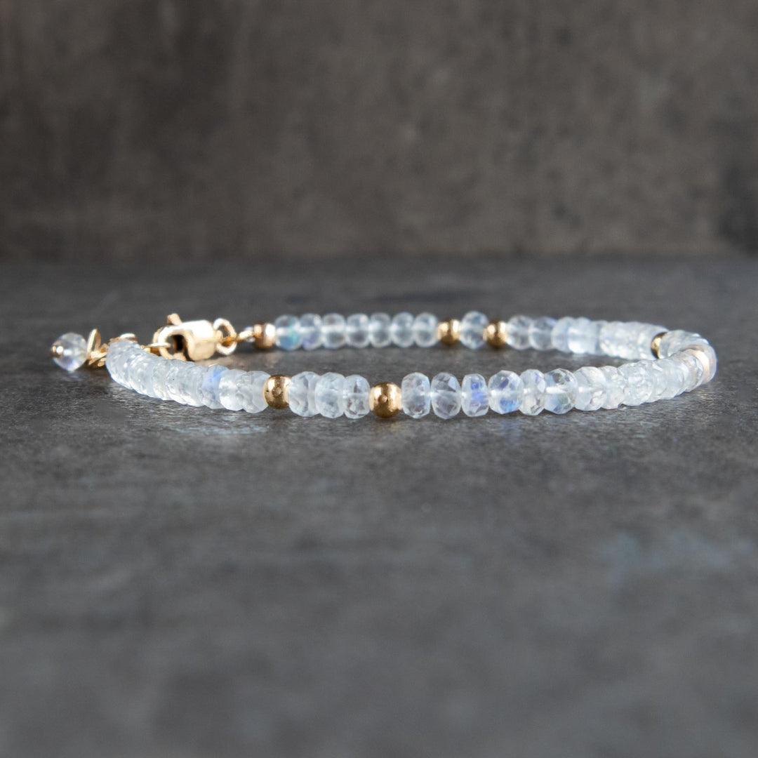 Moonstone Bead Bracelet