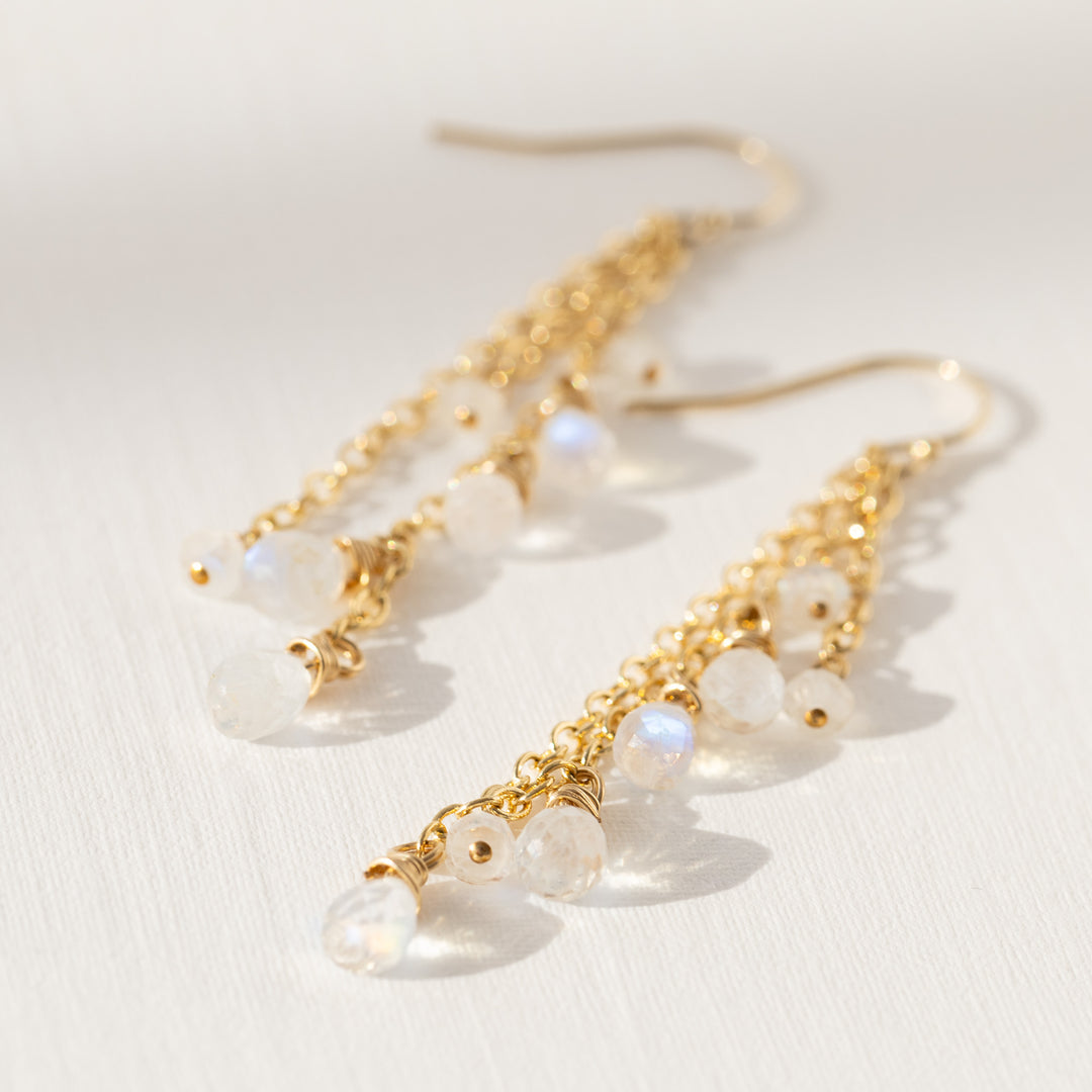 Moonstone Drop Earrings 