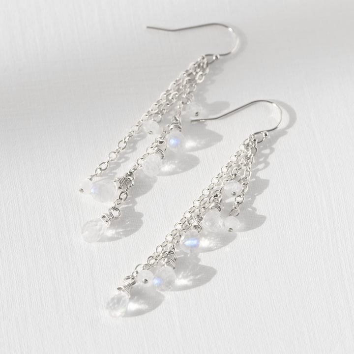 Moonstone Silver Earrings 