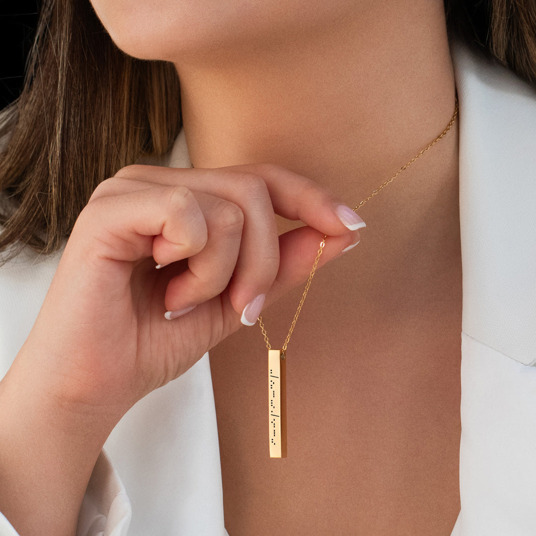 necklace in morse code
