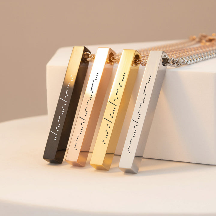 Custom Morse Code Necklace