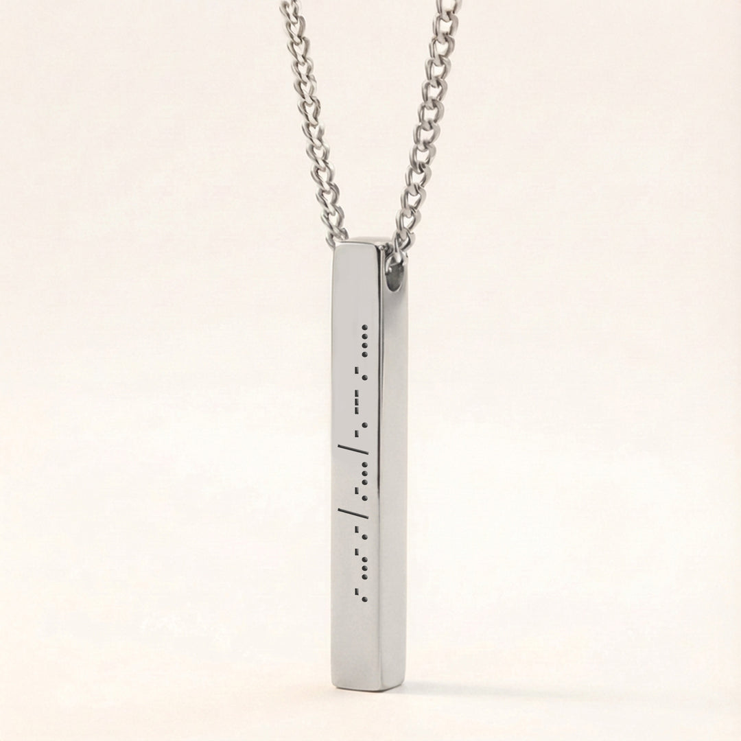 Morse Code Shop Morse Code Necklace | Custom Necklace in Morse Code | Abiza