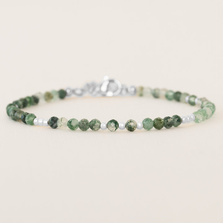 moss agate bracelet sterling silver
