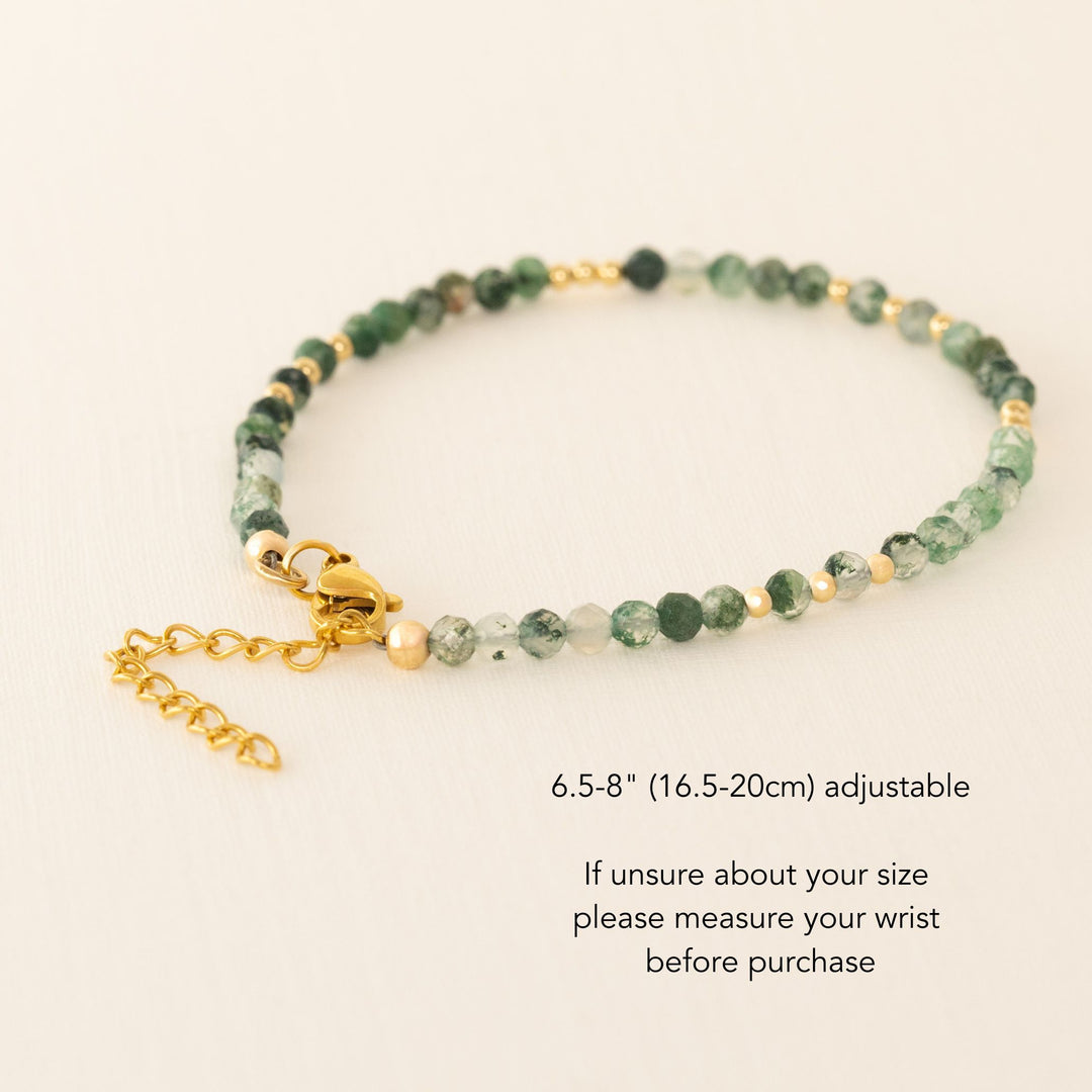 moss agate crystal bracelet