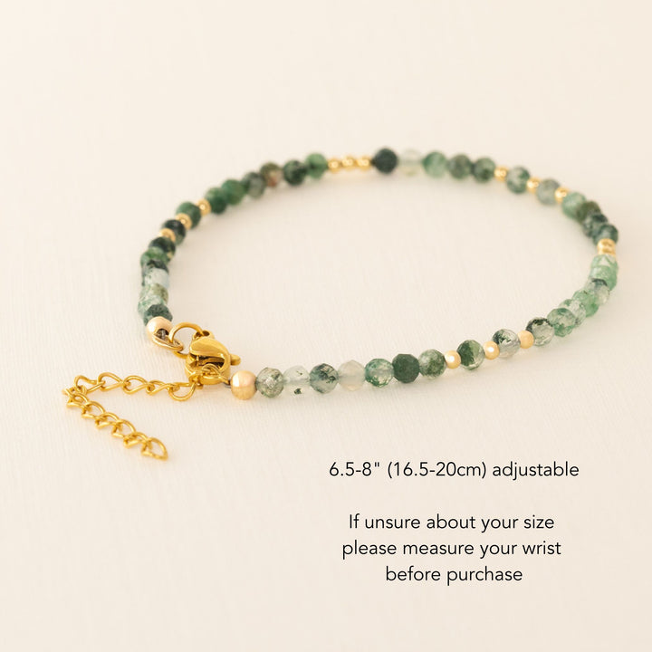 moss agate crystal bracelet