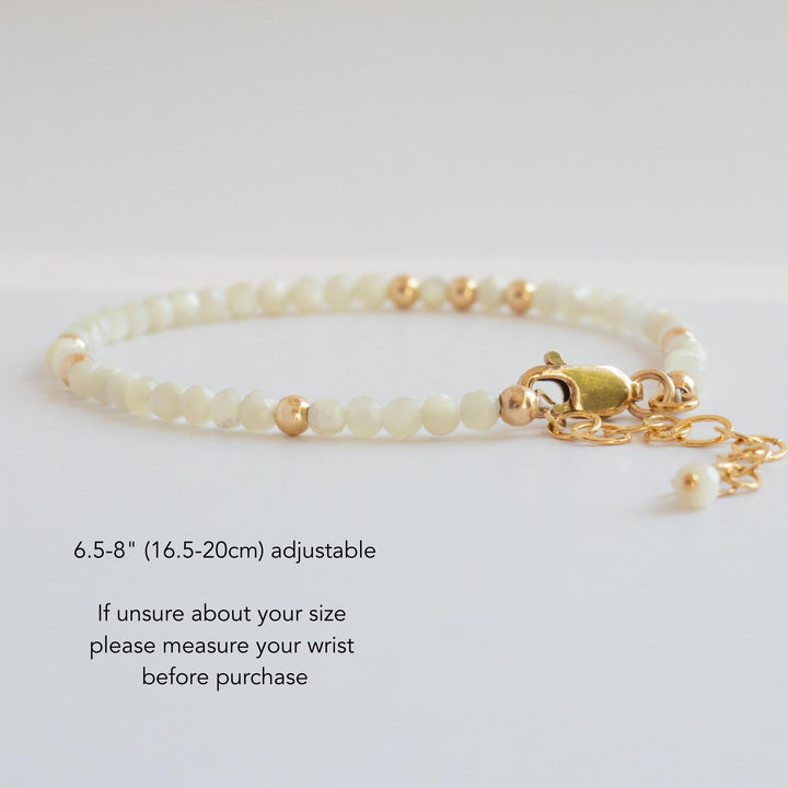 Mother of Pearl Bracelet Gold and Silver