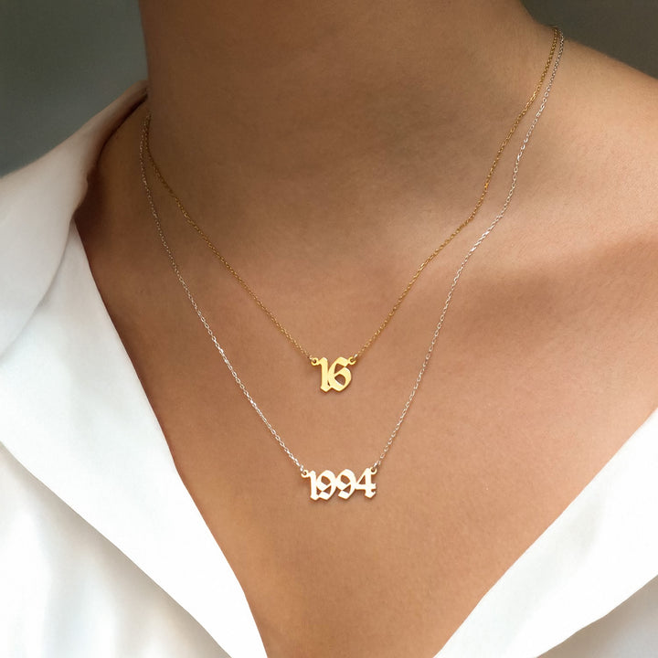 Old English Name Necklace
