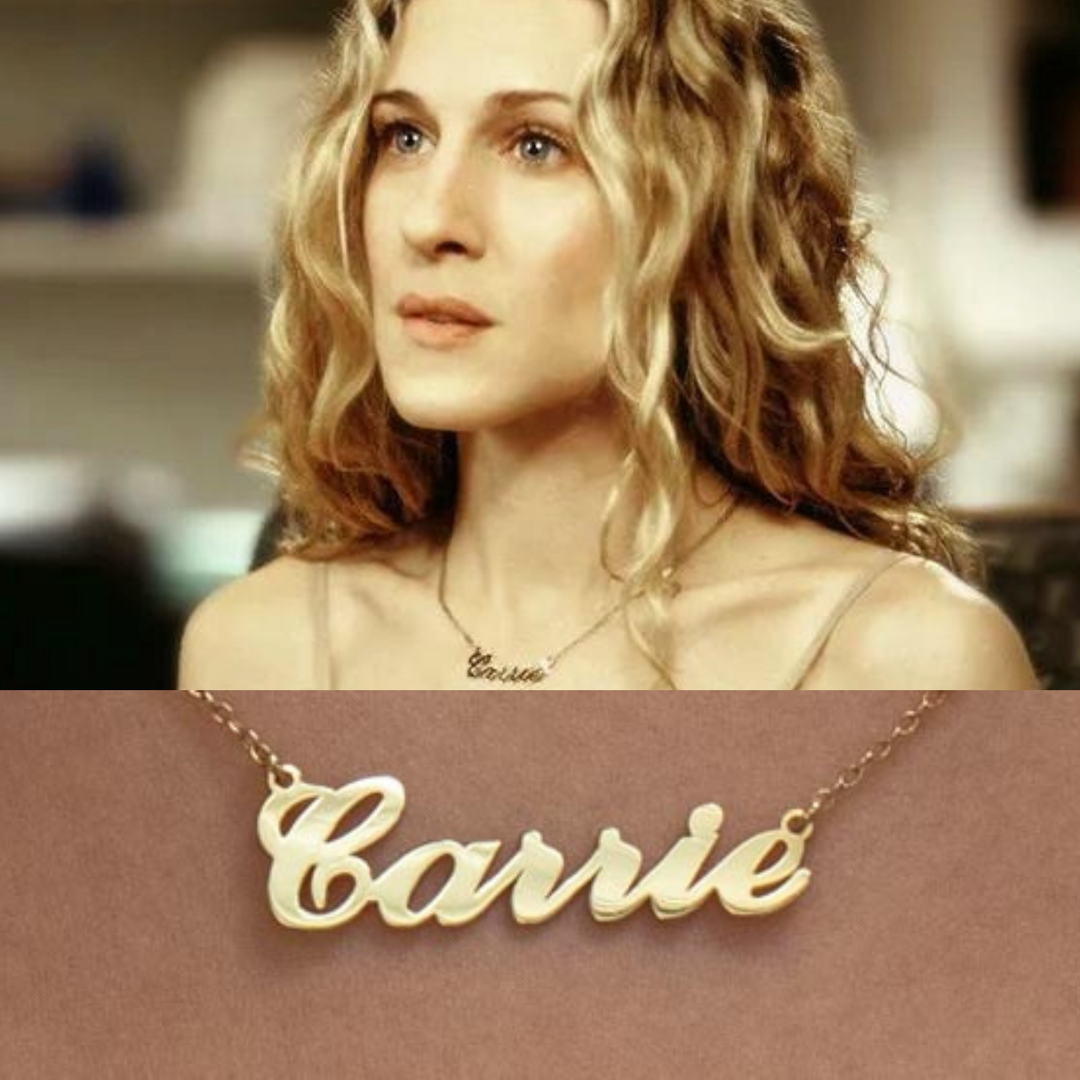 Carrie Necklace Carrie Bradshaw Name Necklace Abiza