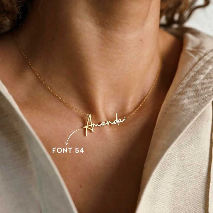 Simple 2025 name necklace