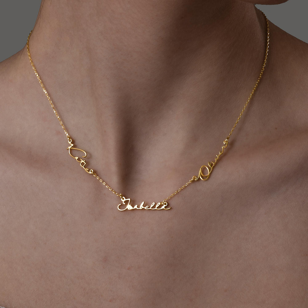 Children's Name Necklace Gold