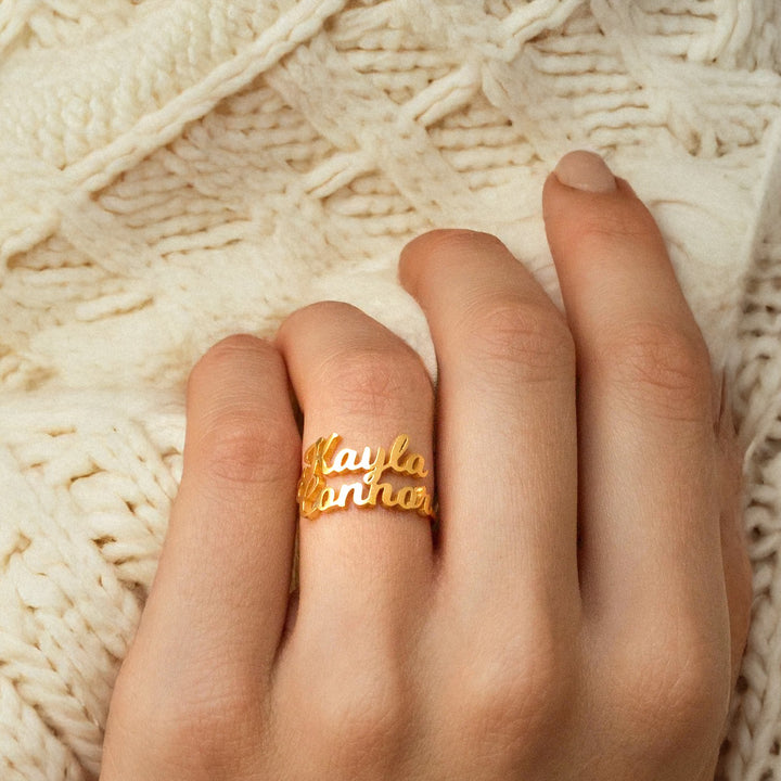 Double Name Ring