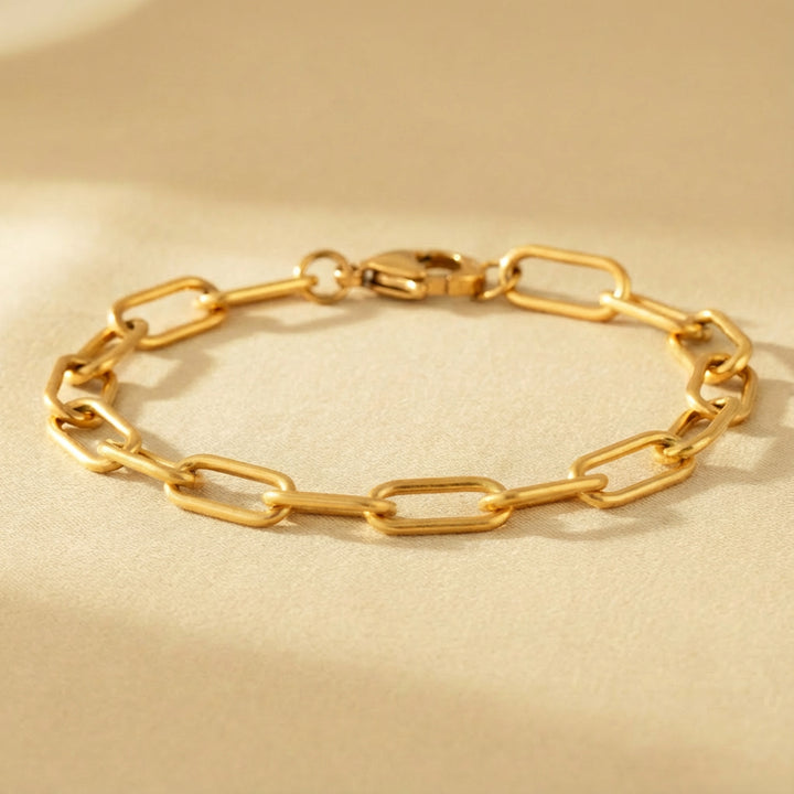 Gold Paperclip Bracelet