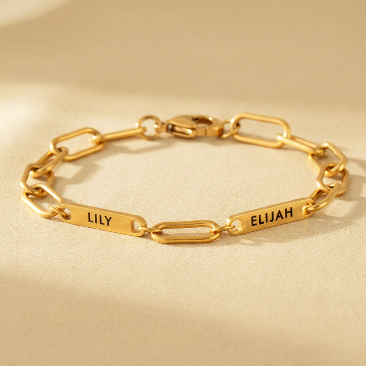 Gold Name Bracelet Men