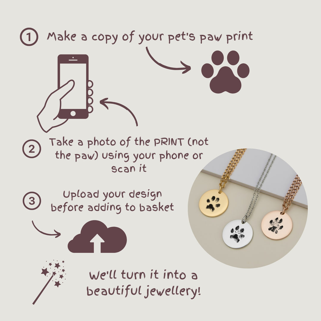 How to take pet's paw print