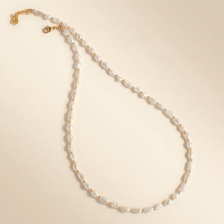 Real pearl necklace in gold - hand-strung in Chester UK
