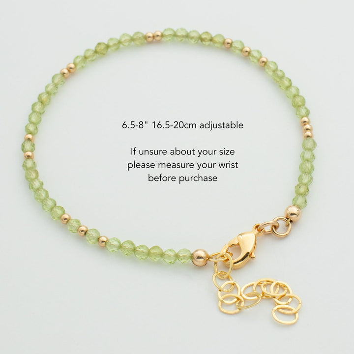 Skinny Peridot Bracelet