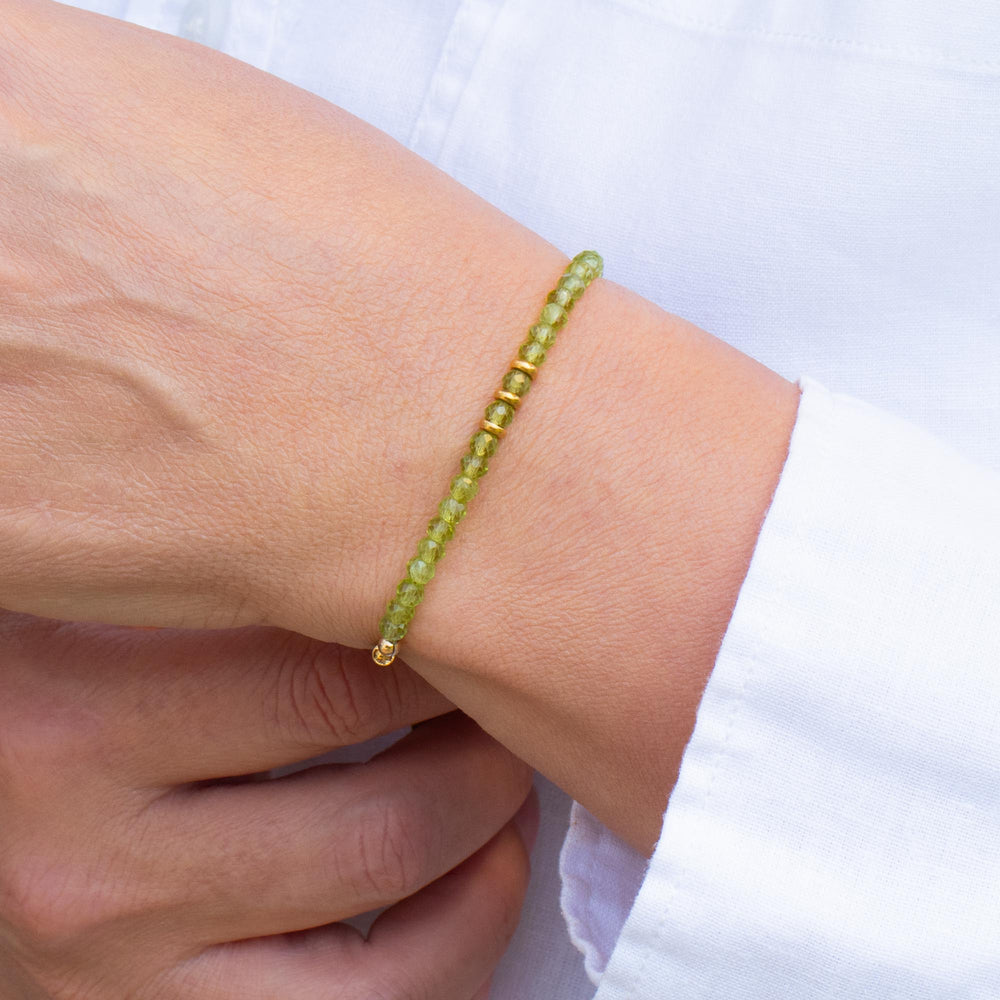 August Birthstone Peridot Bracelet
