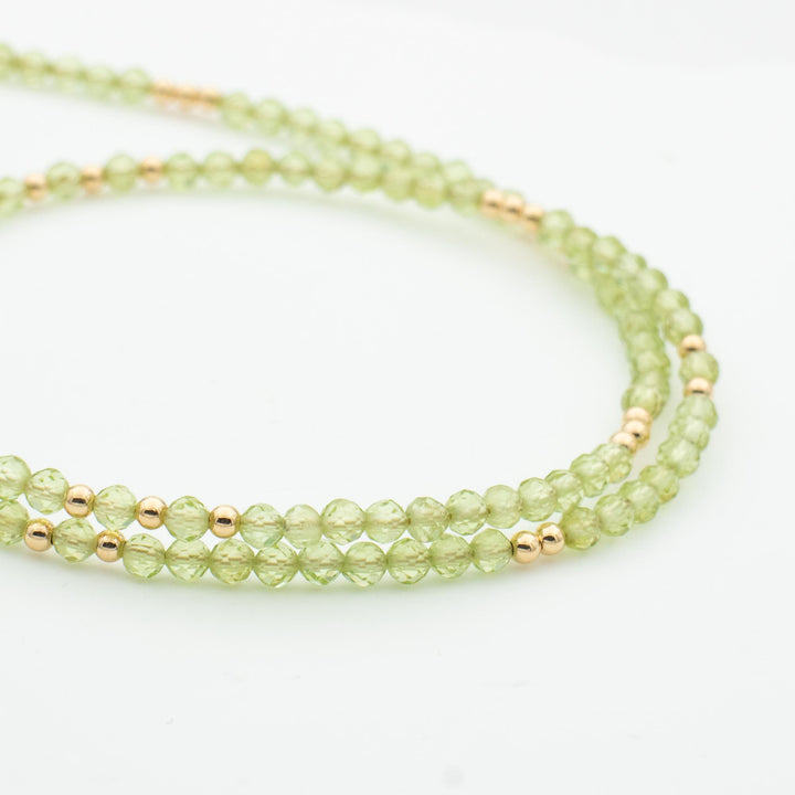 Peridot Necklace Gold