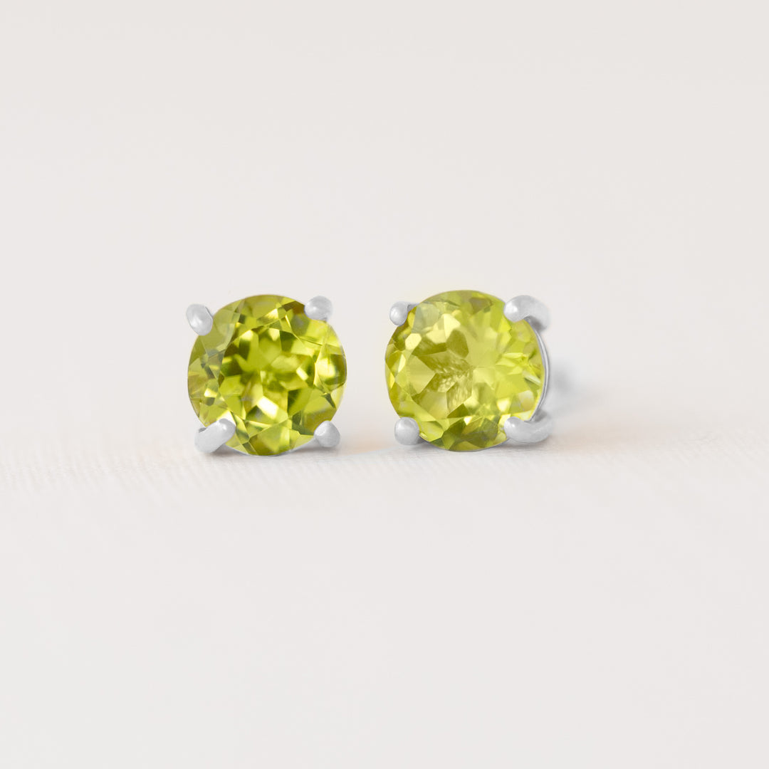 Peridot Earrings – August Birthstone in Silver or Gold Vermeil – Abiza