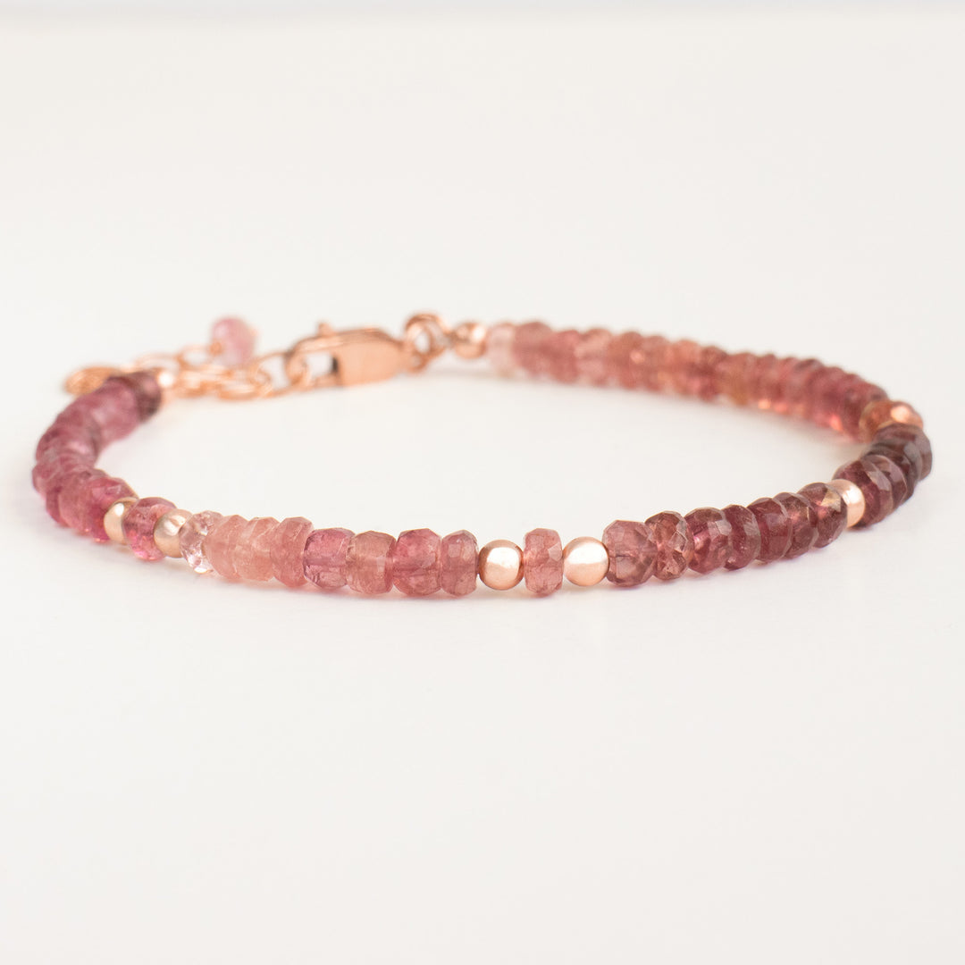 Pink Tourmaline Bracelet Rose Gold
