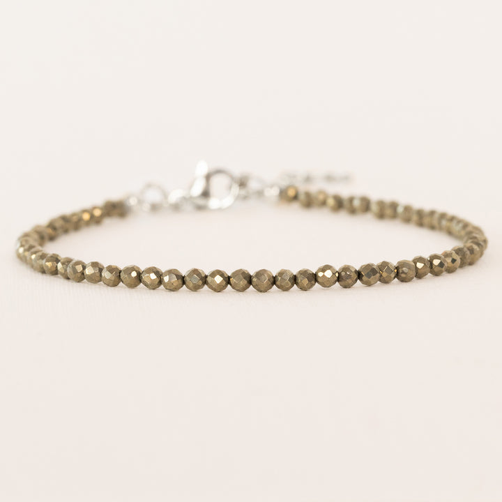 Iron pyrite bracelet